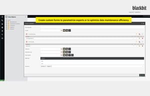Pimcore Data Director summary window: 300 of 1471 records processed in 2 minutes, error section shows 0 errors, change overview lists changed and unchanged fields – including path, sku, published, brand, color, name, price, and shortDescription for the product 